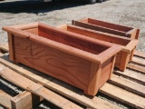 3 PCS REDWOOD PLANTER BOXES