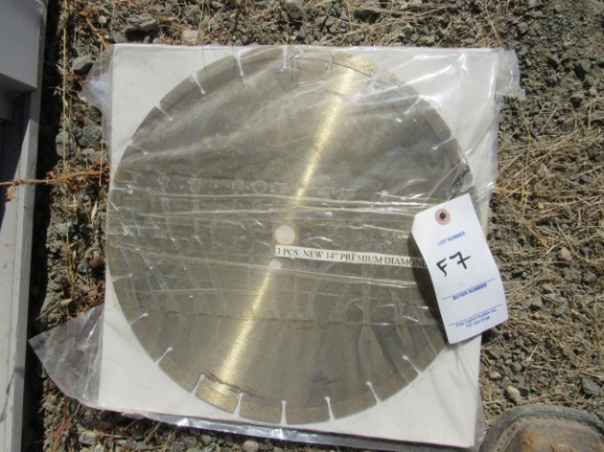 NEW & UNUSED 3 PC 14" DIAMOND BLADES