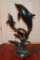 San Pacific International Brass Dolphin Sculpture