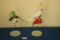 Porcelin birds on stand