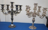 2 Tiffany Silver Candleabra