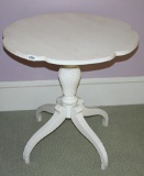 Round White accent table