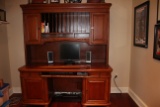 Nice wooden desk with hutch