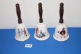 3 Norman Rockwell Collectible Bells