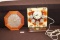 2 clocks with coins