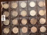 20 Peace silver dollars