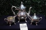 Silver Pitcher & Creamer & Sugar Dish