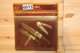 08 Winchester 3 pc. Limited Edition Ersatz Mother of Pearl & Wood Handel Knife Set