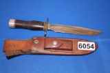 Hunting Knife & Leather Sheath