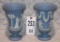 Pair of Wedgewood blue vases
