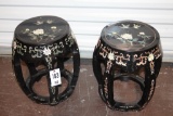 2 Oriental stools