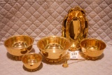 Goldplated serving bowls