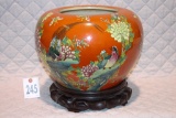 Oriental porcelin bowl on stand