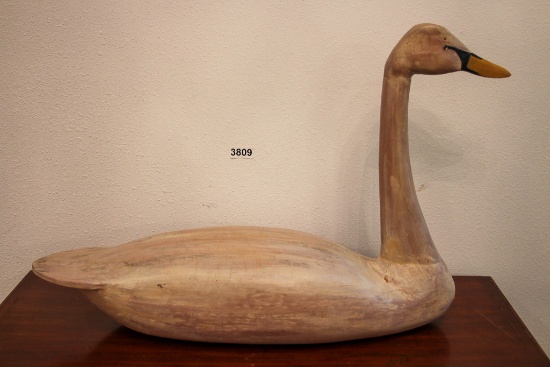 Wooden Swan Carving