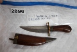 1960 India decorative knife in sheath