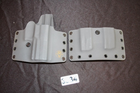 Gray Black Point Sig Formed Hard Gun and Mag Holsters