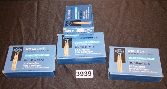 PPU 30-06 Springfield Ammo 4 Boxes