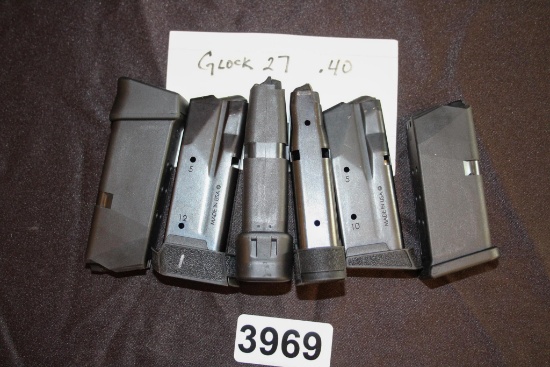 6 -  Glock 27, .40 Cal. Mags