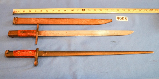 2 Vintage Rifle Bayonets