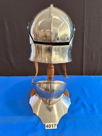 15th Century Style Sallet Helmet with Neck Guard
