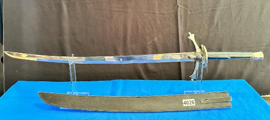 Black Handle Jaber With Sheath 31"