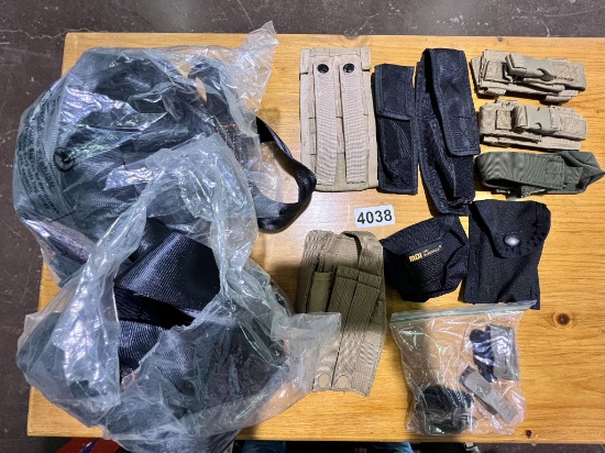 Harness, AR base plates, pistol holsters