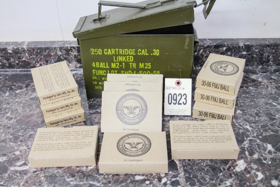 30-06 Talon Mfg. 12 Boxes In Ammo Can 240 Rds. Total