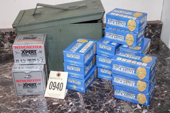 20 GA & 12 GA Shotgun Ammo In Ammo Can 115 Rds. Total