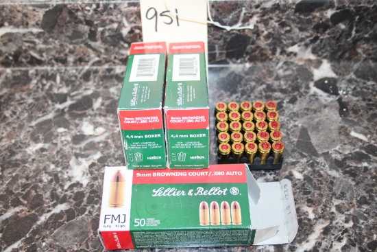 9mm Browning Court/.380 Auto Lellier & Bellot Ammo - 150 Rds. Total
