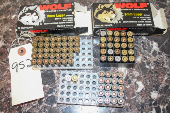 9mm Wolf 2 Partial Boxes - 85 Rds. Total