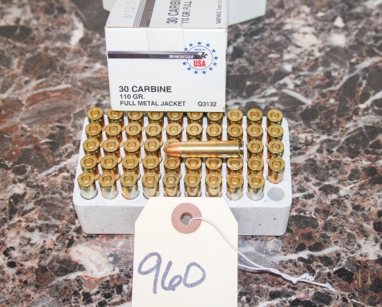 Winchester 30 Carbine 1 Box - 50 Rds.. Total