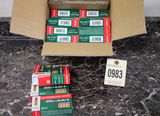 9mm Browning Court/.380 Auto Case of Ammo 500 Rds. Total