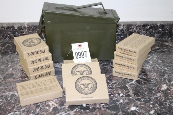 30-06  Civilian Marksmanship Program Ammo 12 Boxes In Ammo Can
