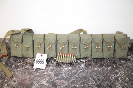 200 Round Military Surplus Ammo Belt with 7.62x39 Ammo in Stripper Clips