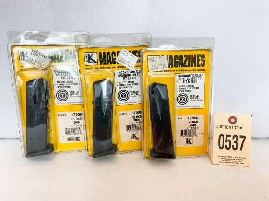 3 Magazines 9MM