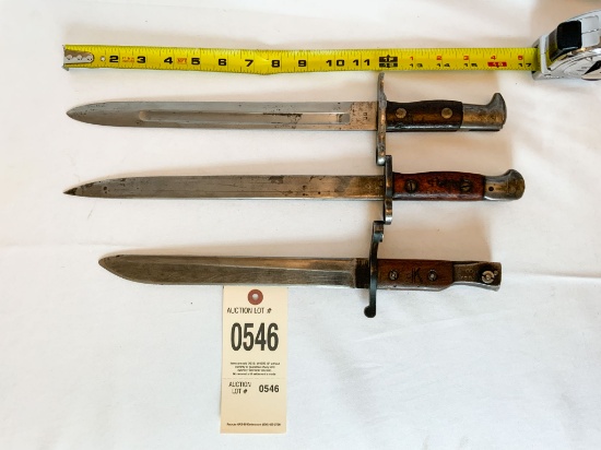 3 Rifle Bayonets