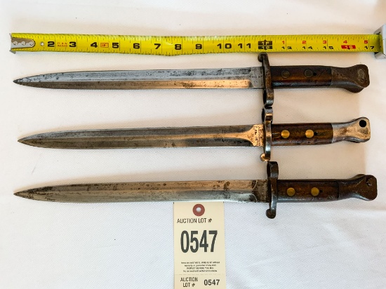 3 Rifle Bayonets