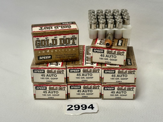 120 Rounds .45 Auto Ammunition