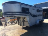 (470)89 PHILLIPS 14' T.A. G.NECK HORSE TRAILER -NT