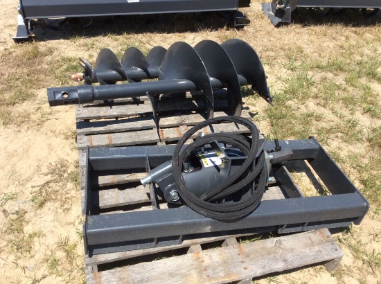 (213)SKID STEER AUGER W/ 12" & 18" BITS