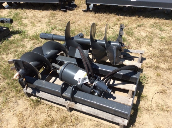 (212)SKID STEER AUGER W/ 12" & 18" BITS