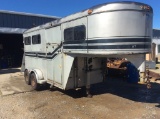 (675)89 PHILLIPS 14' T.A. G.NECK HORSE TRAILER -NT