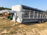 (452)6 X 24 T.A. GOOSENECK LIVESTOCK TRAILER - NT