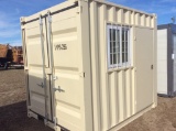 9' CONTAINER W/ WINDOW & SIDE DOOR