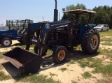 (43)NH FORD 5610 W/ BUSH HOG 2840 QT LOADER