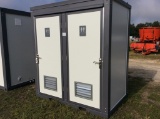 (649)PORTABLE TWO STALL TOILETS