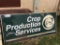 CROP PRODUCTION SERVICES METAL SIGN