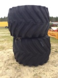 (460)2 - 66X43-25 TIRES/RIMS