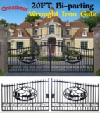 (589)20' WROUGHT IRON ENTRY GATE