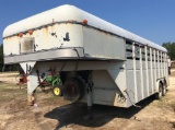 (330)20' GOOSENECK HORSE TRAILER - NO TITLE